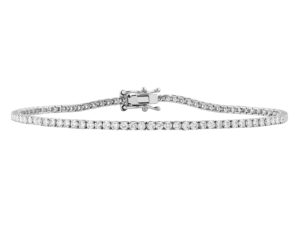 Round 2.00ct Lab Diamond Classic Tennis Bracelet in 9K White Gold