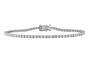 Round 3.00ct Lab Diamond Classic Tennis Bracelet in 9K White Gold