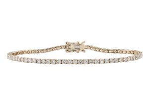 Round 3.00ct Lab Diamond Classic Tennis Bracelet in 9K Yellow Gold